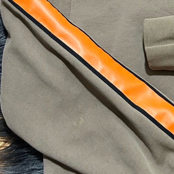 BURBERRY Hooded Sweatshirt Smoke Brown Hoodie with Orange Accents Size 12Y - Picture 5 of 5